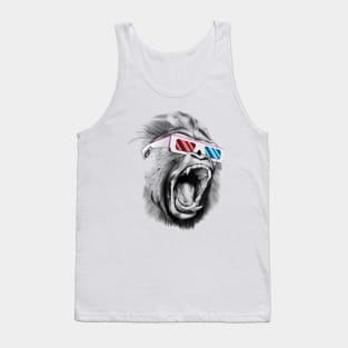 Cool Monkey With Glasses Tank Top